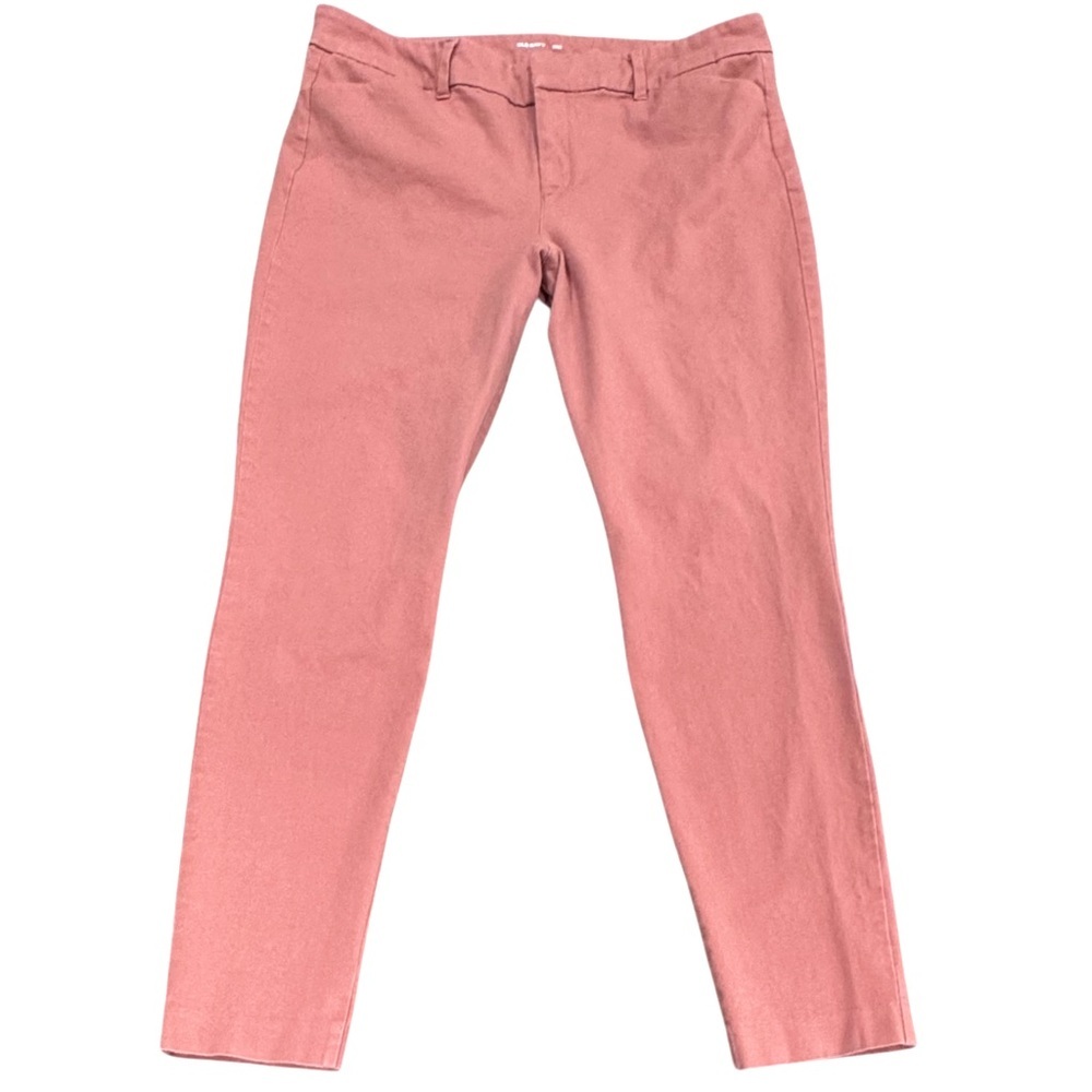 Old Navy Size 12 Amelia Rose High-Rise Twill Pixie Ankle Pant Cotton/Spandex - Picture 2 of 7